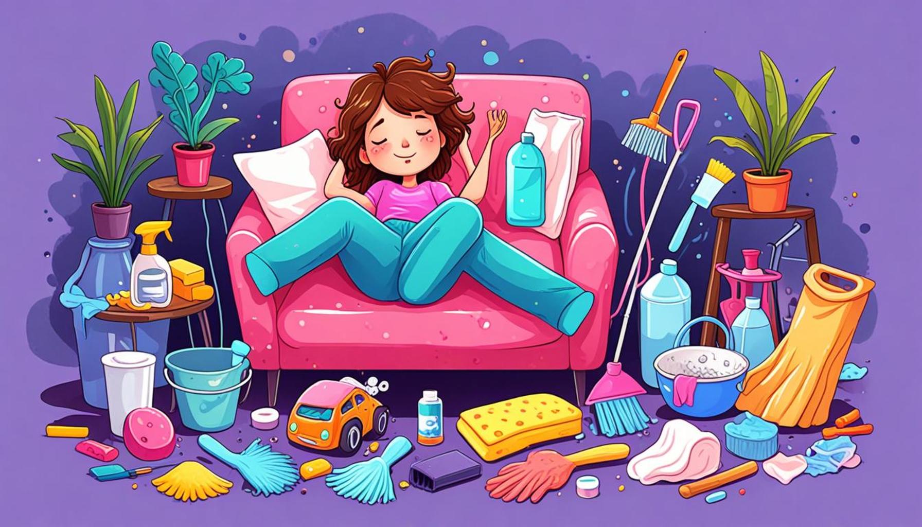 The importance of including rest moments in your cleaning routine to avoid overload